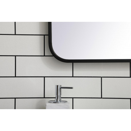 Elegant Wall Mirror - Black, L 30" (MR802230BK)