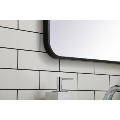 Elegant Wall Mirror - Black, L 30" (MR802230BK)