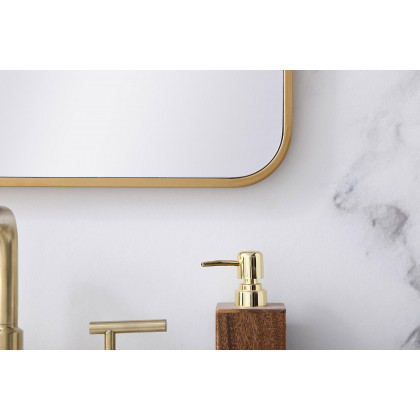 Elegant Wall Mirror - Brass, L 30" (MR802230BR)