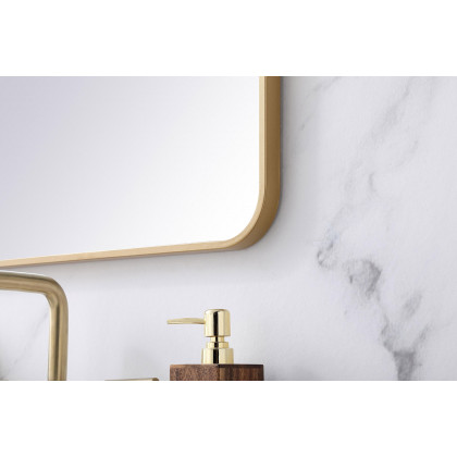 Elegant Wall Mirror - Brass, L 30" (MR802230BR)