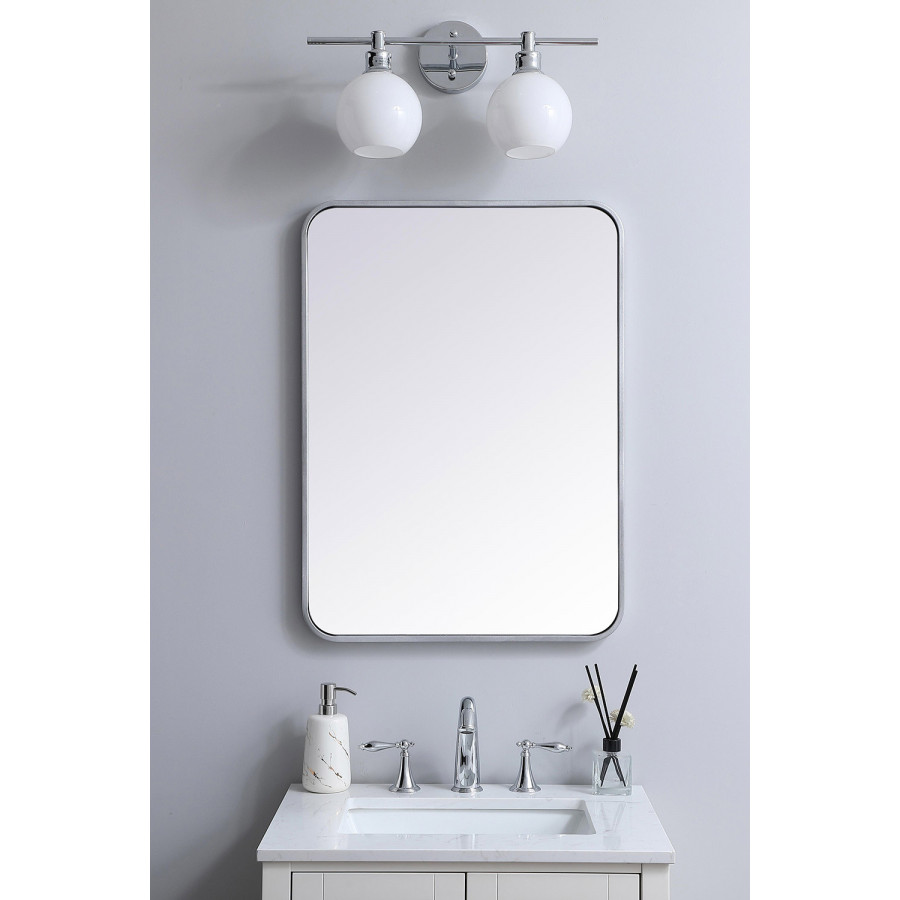 Elegant Wall Mirror - Silver, L 30" (MR802230S)