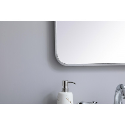 Elegant Wall Mirror - Silver, L 30" (MR802230S)