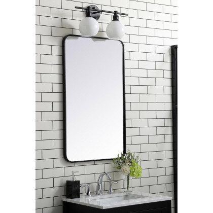 Elegant Wall Mirror - Black, L 36" (MR802236BK)