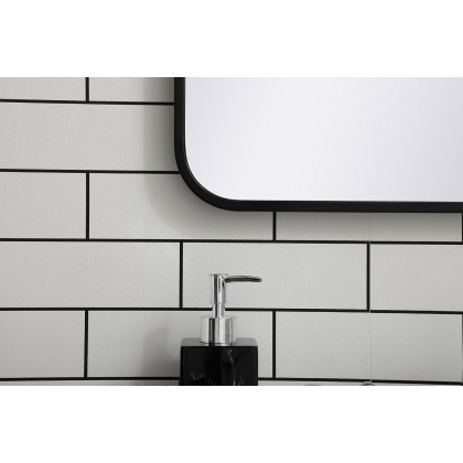 Elegant Wall Mirror - Black, L 36" (MR802236BK)