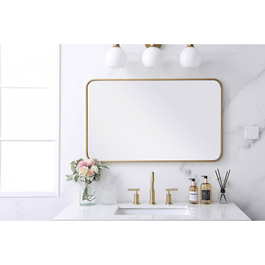 Elegant Wall Mirror - Brass, L 36" (MR802236BR)
