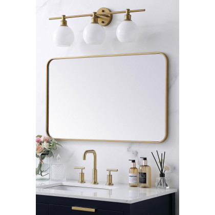 Elegant Wall Mirror - Brass, L 36" (MR802236BR)