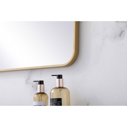 Elegant Wall Mirror - Brass, L 36" (MR802236BR)