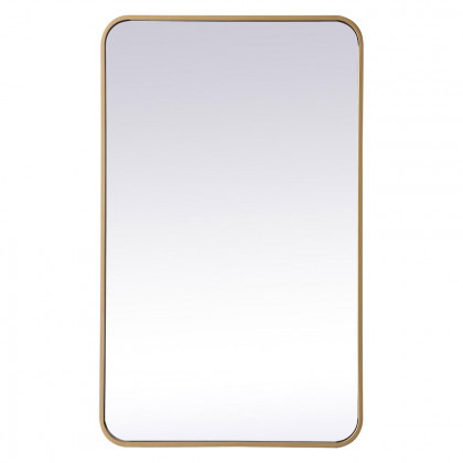 Elegant Wall Mirror - Brass, L 36" (MR802236BR)