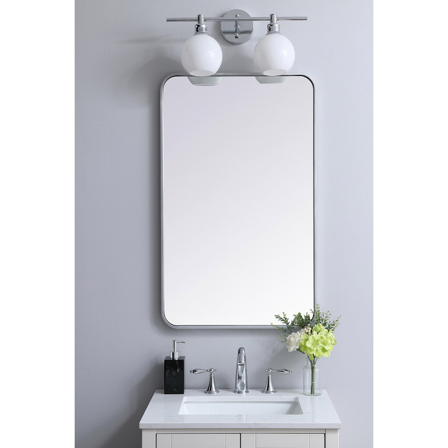 Elegant Wall Mirror - Silver, L 36" (MR802236S)