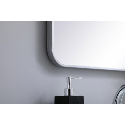 Elegant Wall Mirror - Silver, L 36" (MR802236S)