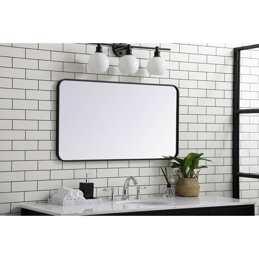 Elegant Wall Mirror - Black, L 40" (MR802240BK)