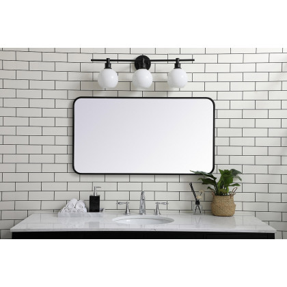 Elegant Wall Mirror - Black, L 40" (MR802240BK)