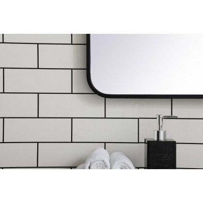 Elegant Wall Mirror - Black, L 40" (MR802240BK)