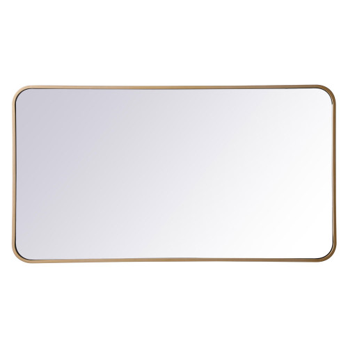 Elegant Wall Mirror - Brass, L 40" (MR802240BR)