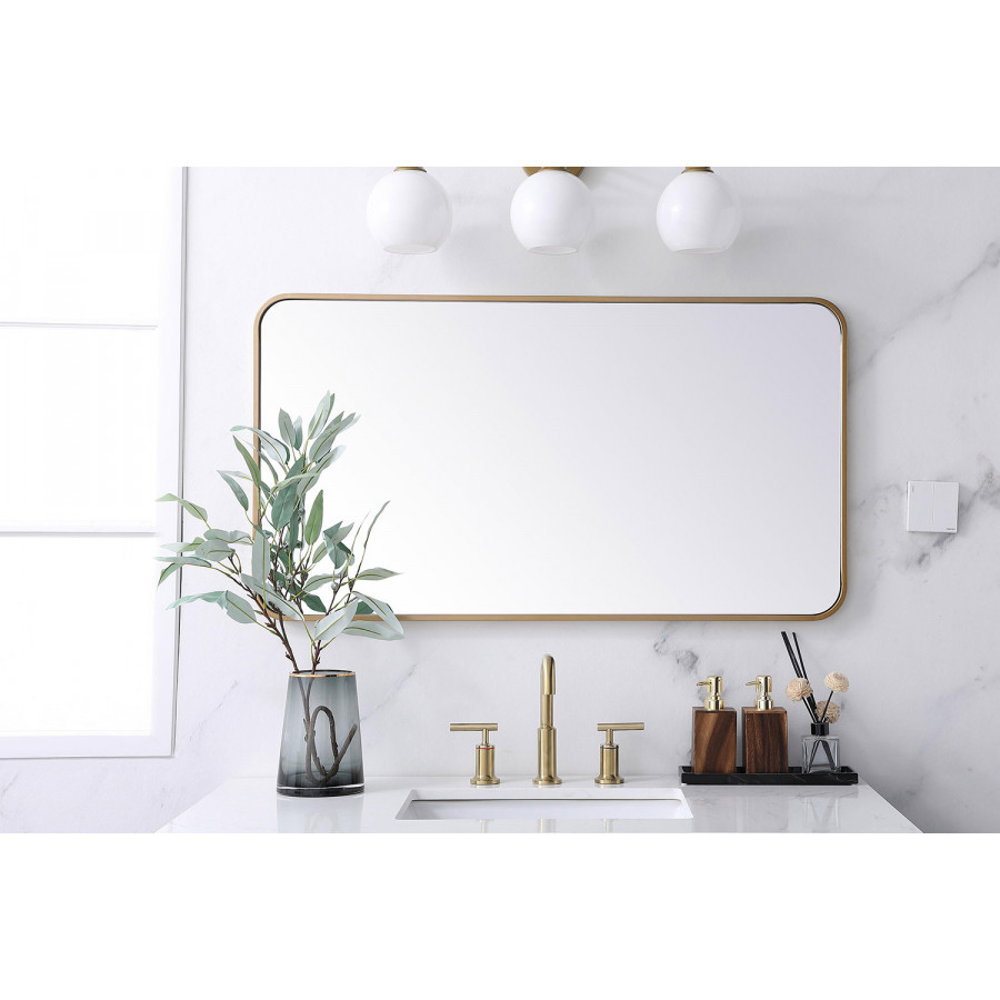 Elegant Wall Mirror - Brass, L 40" (MR802240BR)