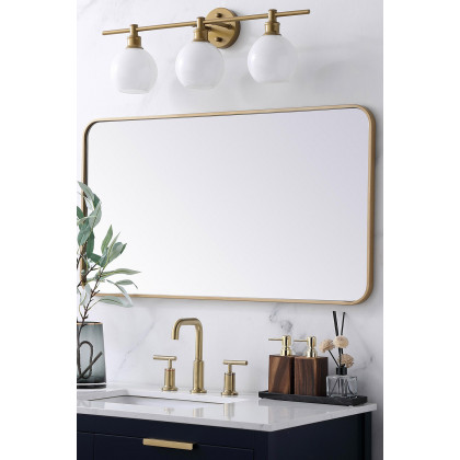 Elegant Wall Mirror - Brass, L 40" (MR802240BR)