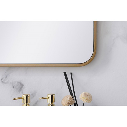 Elegant Wall Mirror - Brass, L 40" (MR802240BR)