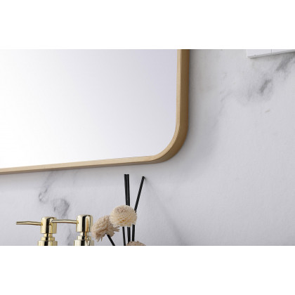 Elegant Wall Mirror - Brass, L 40" (MR802240BR)