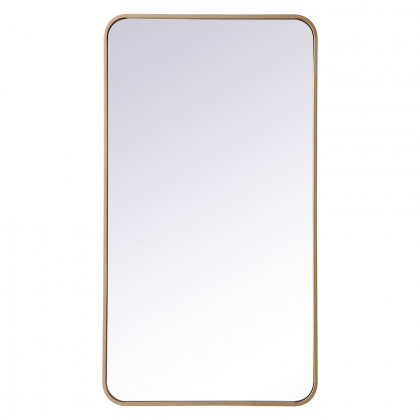 Elegant Wall Mirror - Brass, L 40" (MR802240BR)