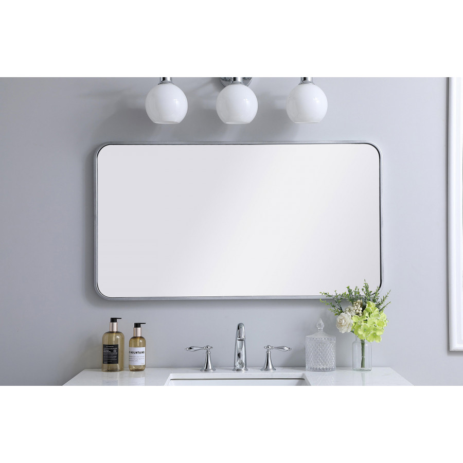 Elegant Wall Mirror - Silver, L 40" (MR802240S)
