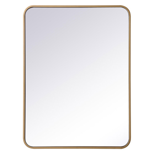 Elegant Wall Mirror - Brass, L 32" (MR802432BR)