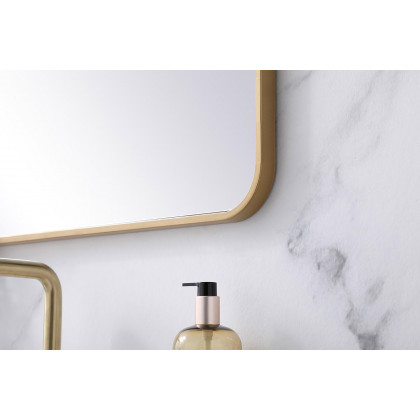 Elegant Wall Mirror - Brass, L 32" (MR802432BR)