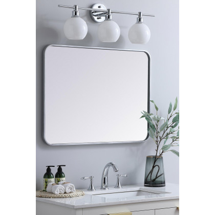 Elegant Wall Mirror - Silver, L 32" (MR802432S)