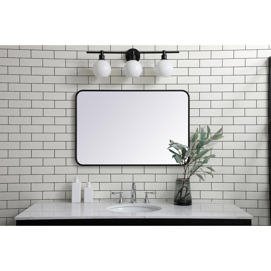 Elegant Wall Mirror - Black, L 36" (MR802436BK)