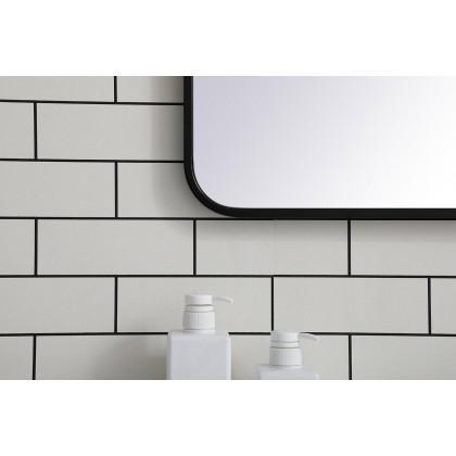 Elegant Wall Mirror - Black, L 36" (MR802436BK)