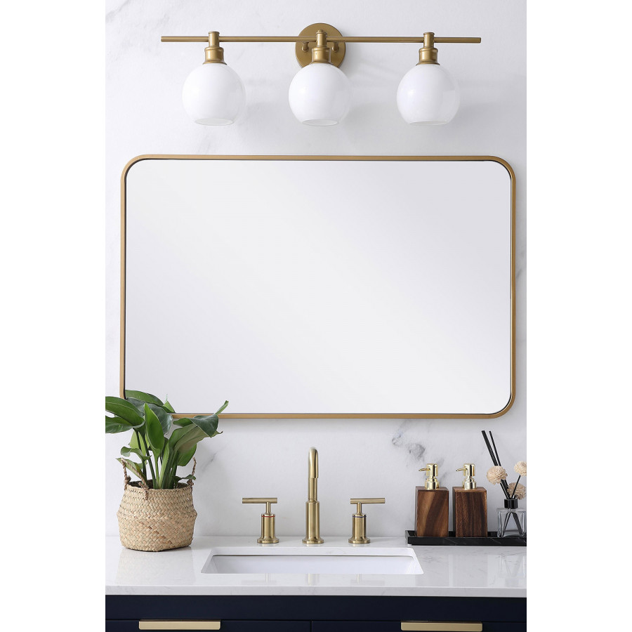 Elegant Wall Mirror - Brass, L 36" (MR802436BR)
