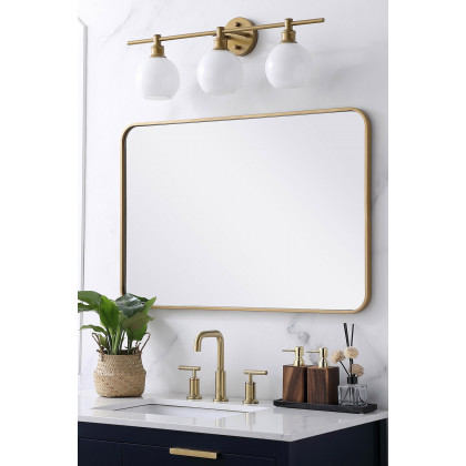 Elegant Wall Mirror - Brass, L 36" (MR802436BR)