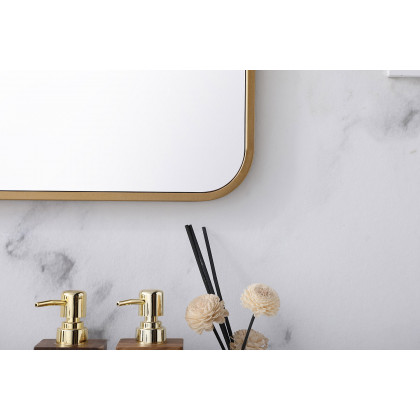 Elegant Wall Mirror - Brass, L 36" (MR802436BR)