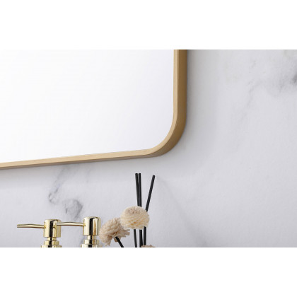 Elegant Wall Mirror - Brass, L 36" (MR802436BR)