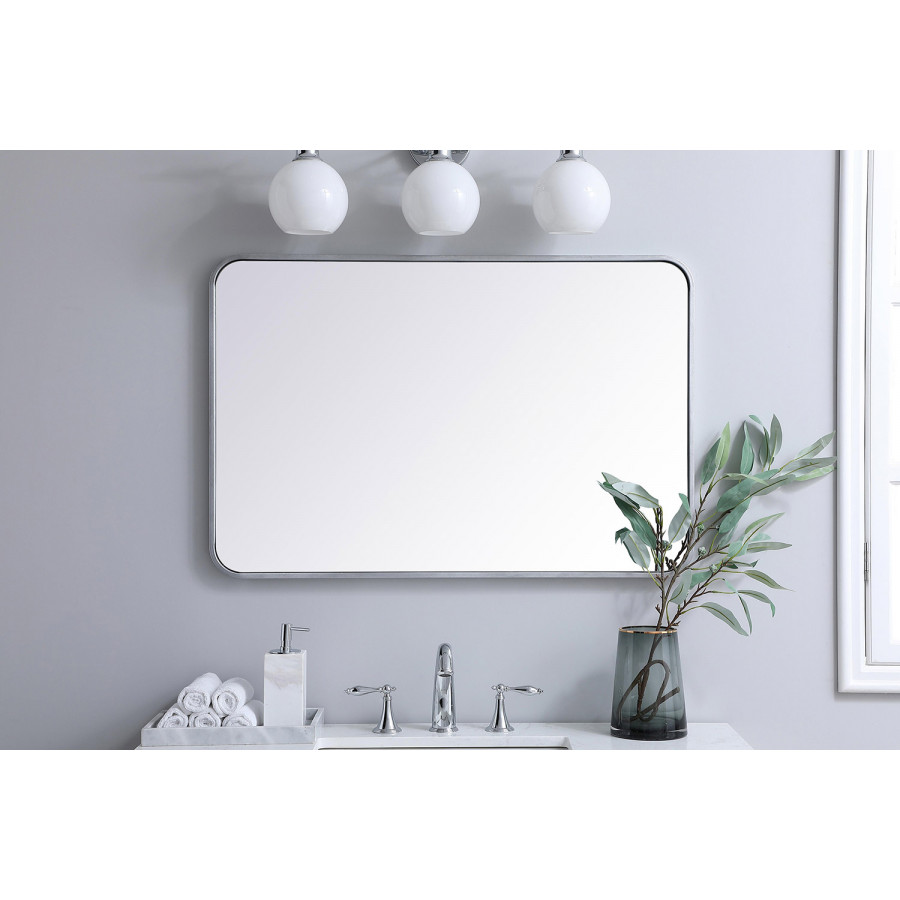 Elegant Wall Mirror - Silver, L 36" (MR802436S)