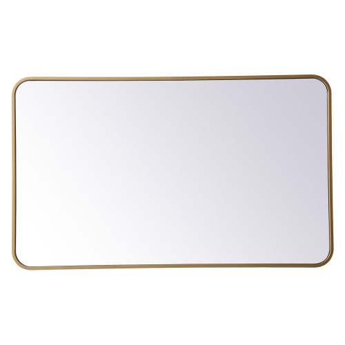 Elegant Wall Mirror - Brass, L 40" (MR802440BR)