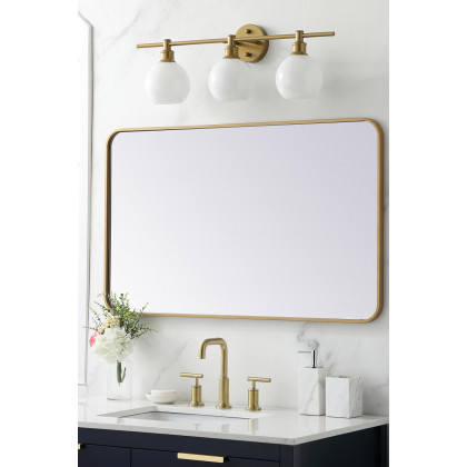 Elegant Wall Mirror - Brass, L 40" (MR802440BR)