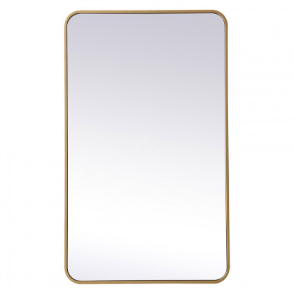 Elegant Wall Mirror - Brass, L 40" (MR802440BR)