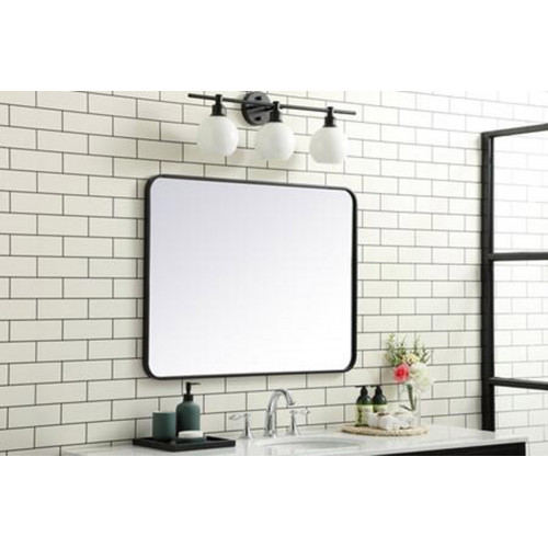 Elegant Wall Mirror - Black, L 36" (MR802736BK)