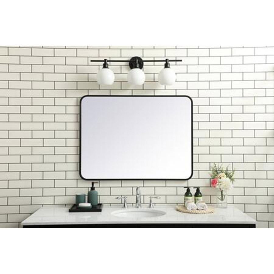 Elegant Wall Mirror - Black, L 36" (MR802736BK)