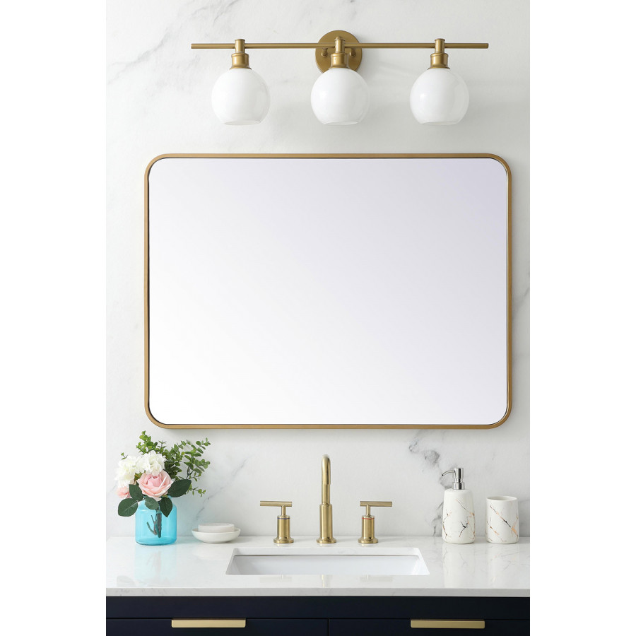 Elegant Wall Mirror - Brass, L 36" (MR802736BR)