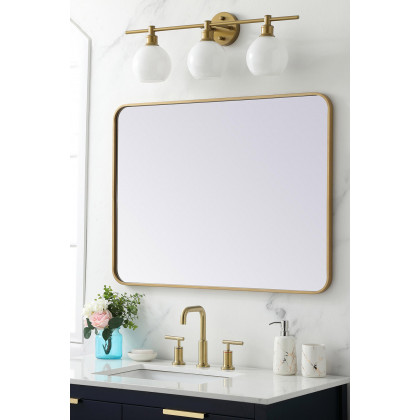 Elegant Wall Mirror - Brass, L 36" (MR802736BR)