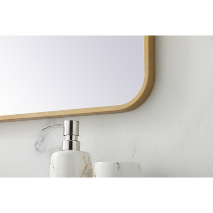 Elegant Wall Mirror - Brass, L 36" (MR802736BR)