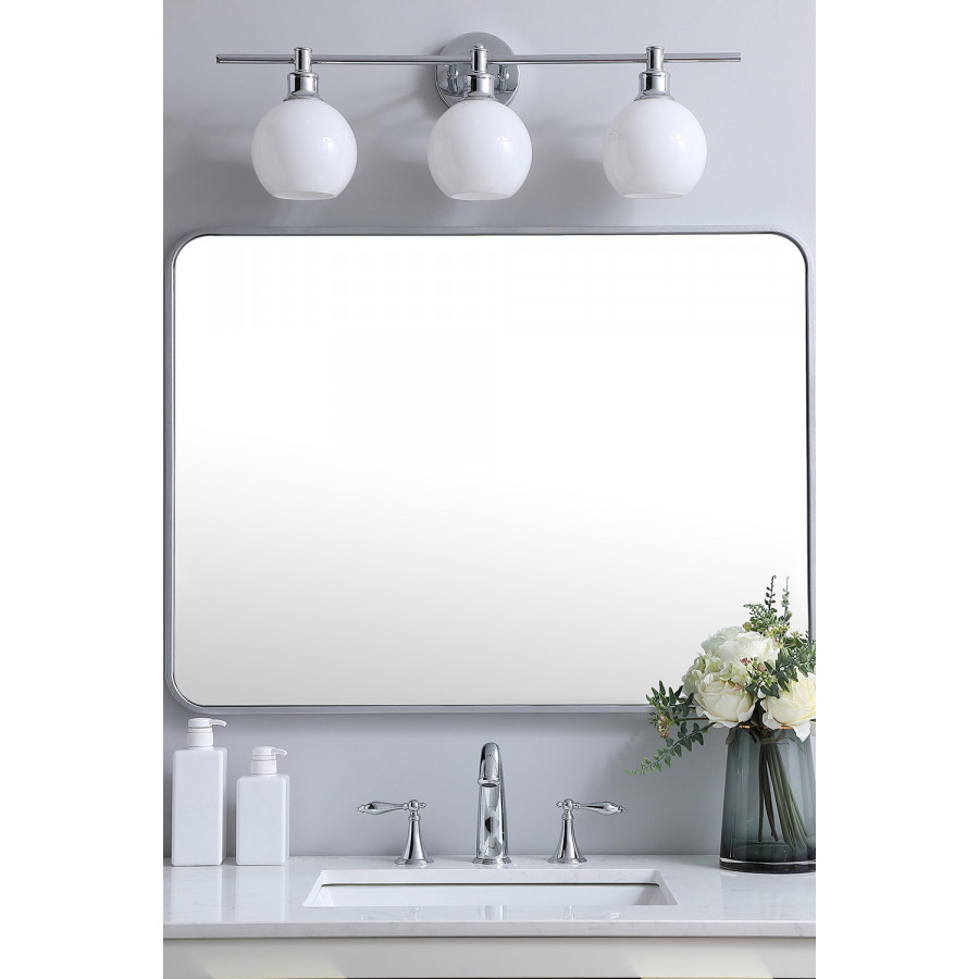 Elegant Wall Mirror - Silver, L 36" (MR802736S)