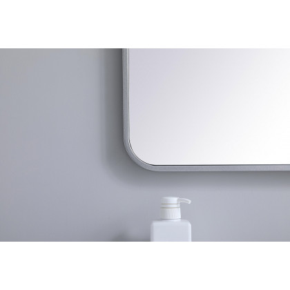 Elegant Wall Mirror - Silver, L 36" (MR802736S)