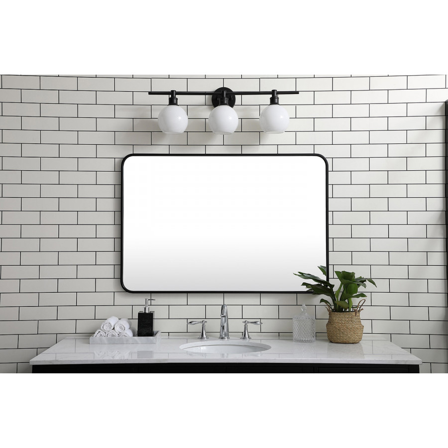 Elegant Wall Mirror - Black, L 40" (MR802740BK)