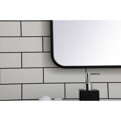 Elegant Wall Mirror - Black, L 40" (MR802740BK)