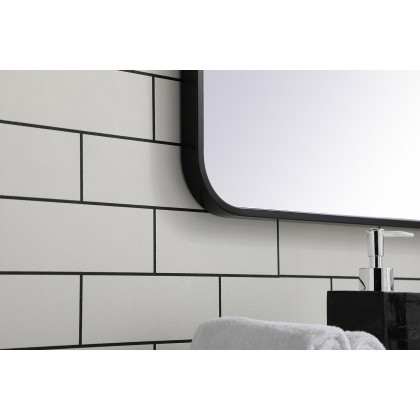 Elegant Wall Mirror - Black, L 40" (MR802740BK)