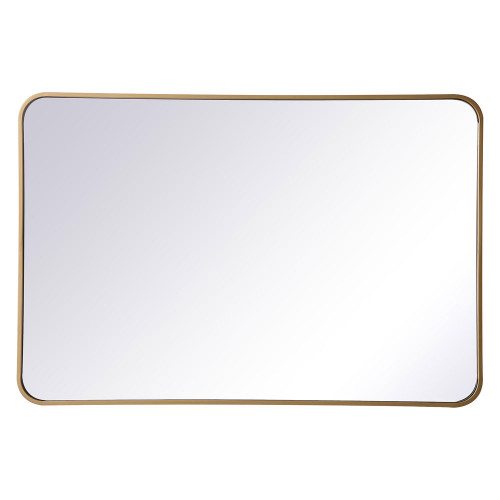 Elegant Wall Mirror - Brass, L 40" (MR802740BR)