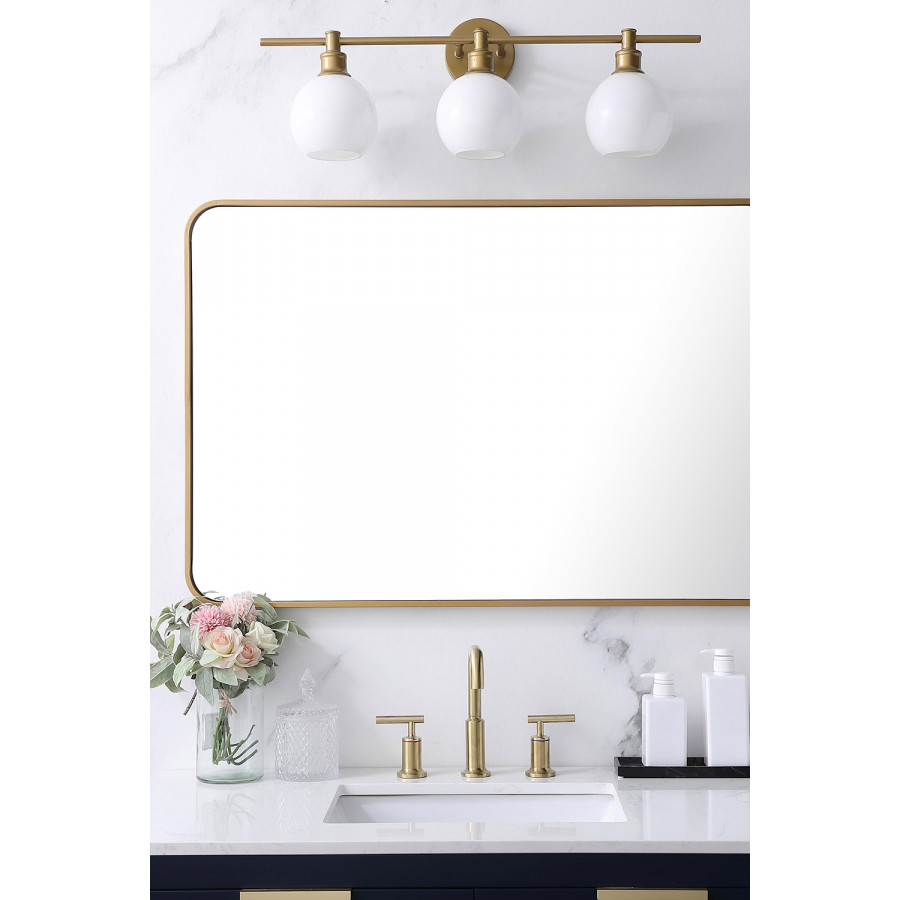 Elegant Wall Mirror - Brass, L 40" (MR802740BR)