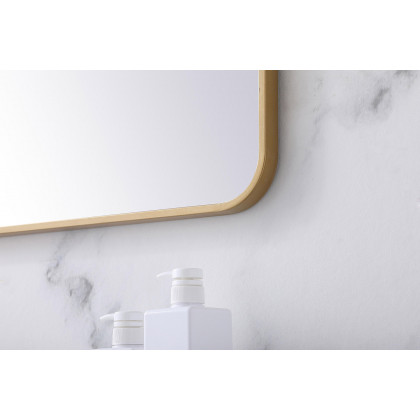 Elegant Wall Mirror - Brass, L 40" (MR802740BR)
